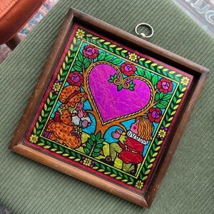 Colorful Foiled Heart Art